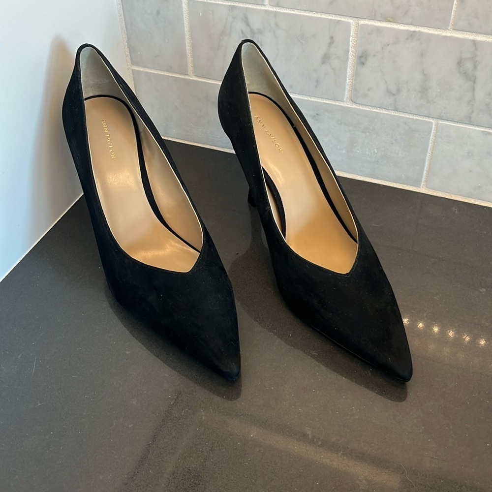 Ann Taylor High Cut Suede Pump - Missy